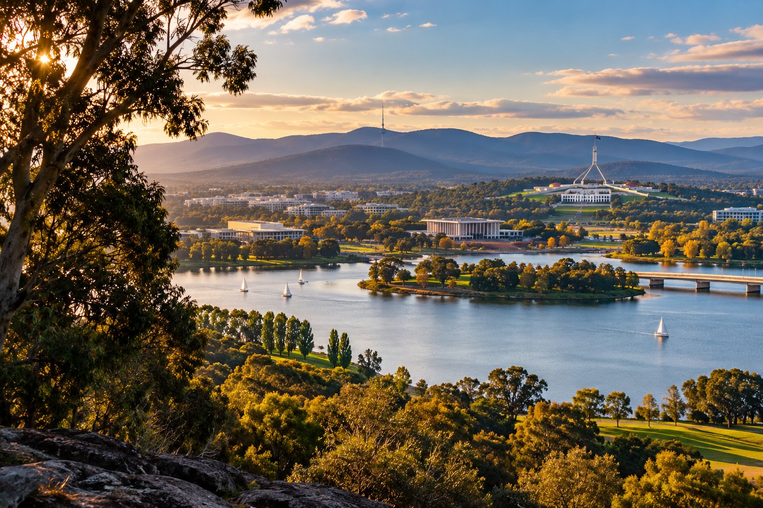 Illustrative scenic view of Canberra / ACT / NSW